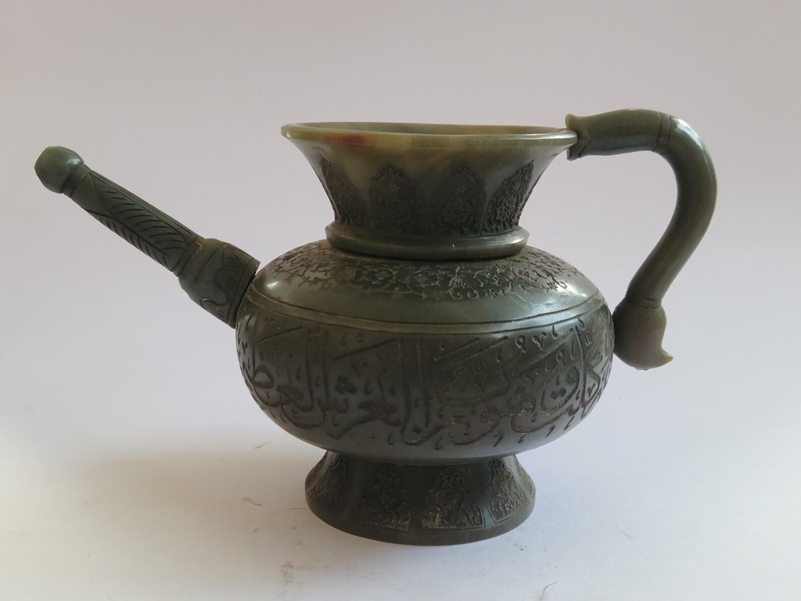 Rare mughal ottoman persian islamic handmade sufis jade stone pot
